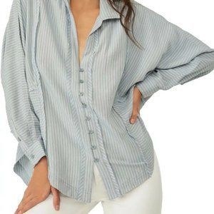 Free People We The Free One & Only Striped Printed Tunic Top New XS